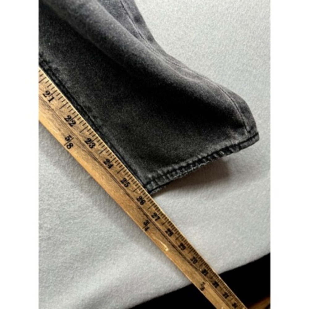 American Eagle Jeans Womens Size 2 Mom Jean Black Destroyed Ripped High Rise - Picture 2 of 12